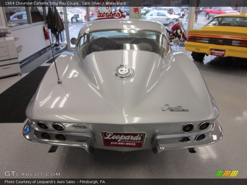 Satin Silver / White/Black 1964 Chevrolet Corvette Sting Ray Coupe