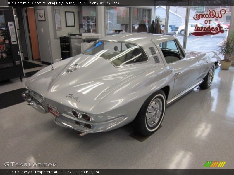 Satin Silver / White/Black 1964 Chevrolet Corvette Sting Ray Coupe