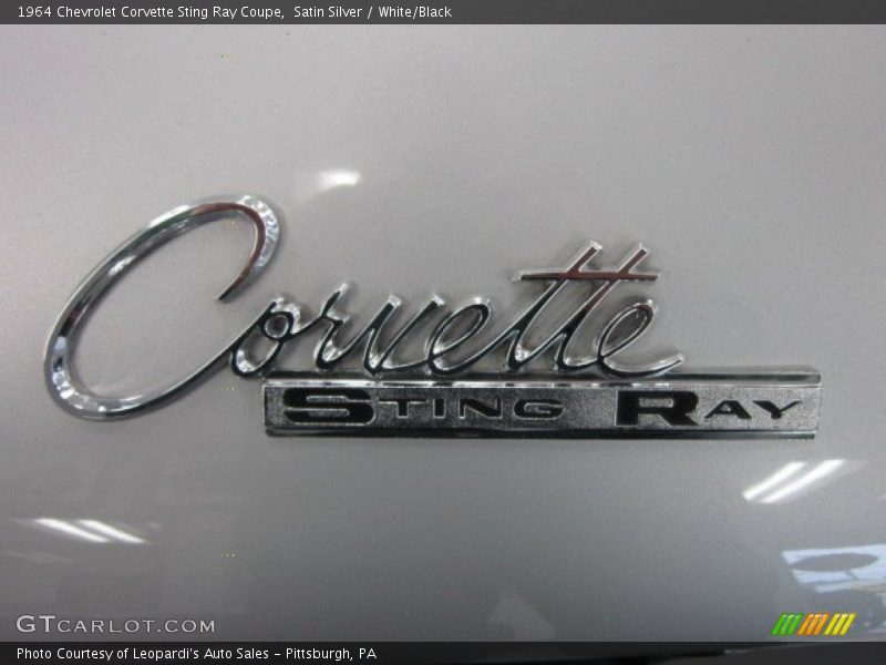 Satin Silver / White/Black 1964 Chevrolet Corvette Sting Ray Coupe