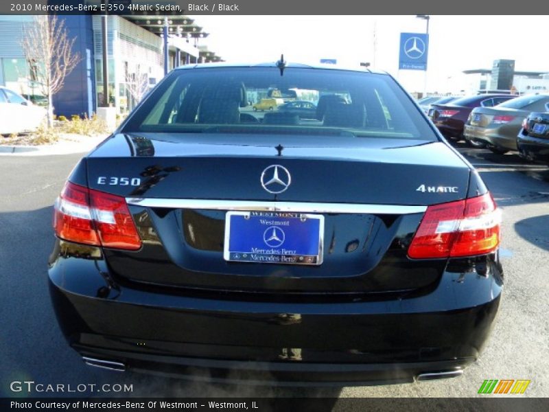 Black / Black 2010 Mercedes-Benz E 350 4Matic Sedan