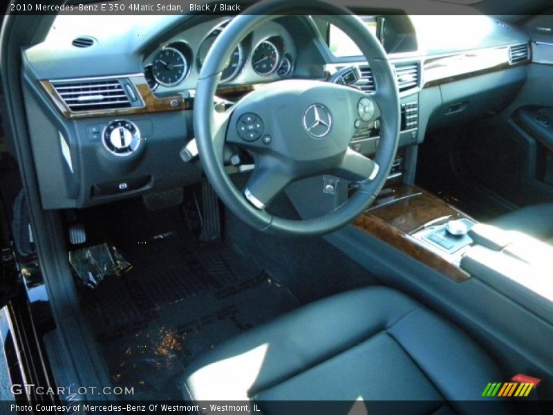 Black / Black 2010 Mercedes-Benz E 350 4Matic Sedan