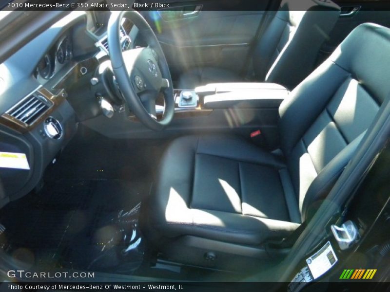 Black / Black 2010 Mercedes-Benz E 350 4Matic Sedan