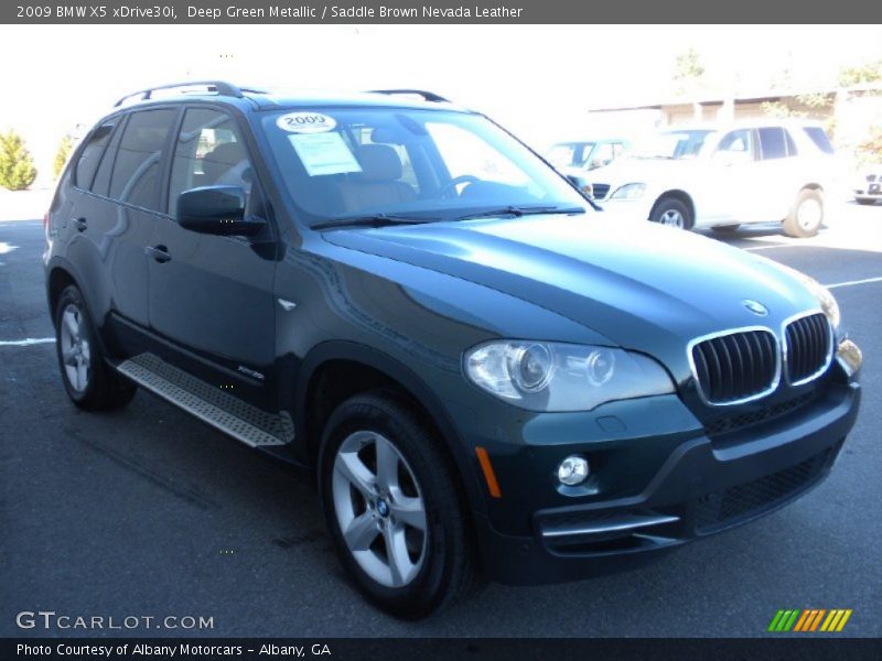 Deep Green Metallic / Saddle Brown Nevada Leather 2009 BMW X5 xDrive30i