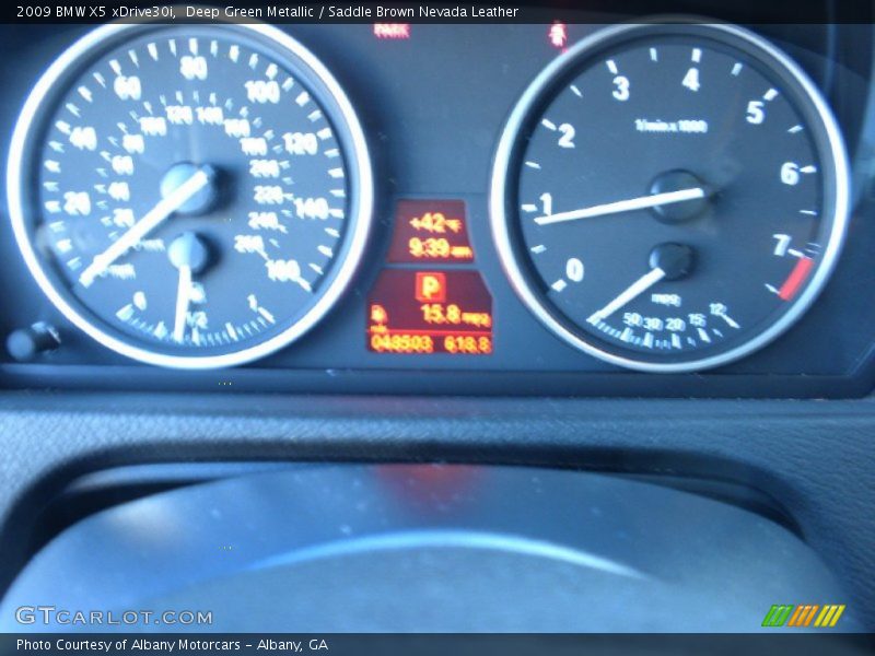 Deep Green Metallic / Saddle Brown Nevada Leather 2009 BMW X5 xDrive30i