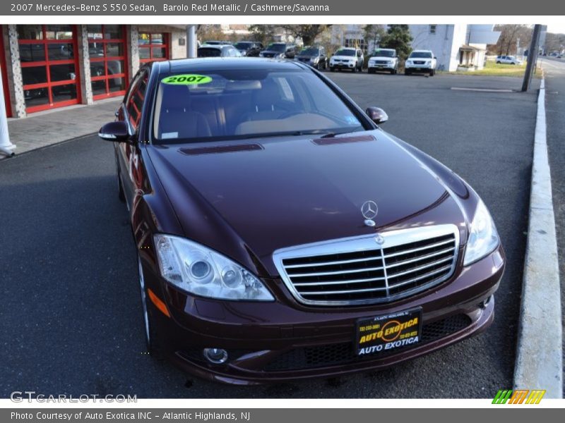 Barolo Red Metallic / Cashmere/Savanna 2007 Mercedes-Benz S 550 Sedan