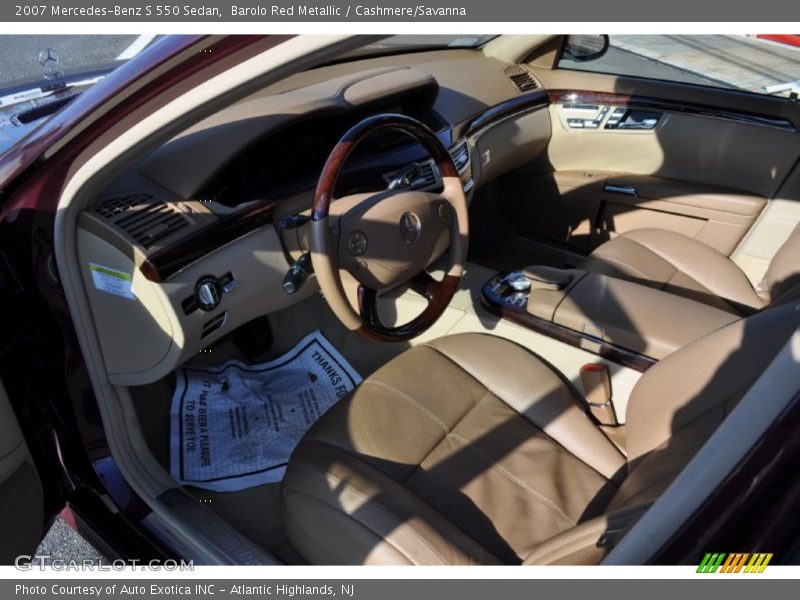 Barolo Red Metallic / Cashmere/Savanna 2007 Mercedes-Benz S 550 Sedan