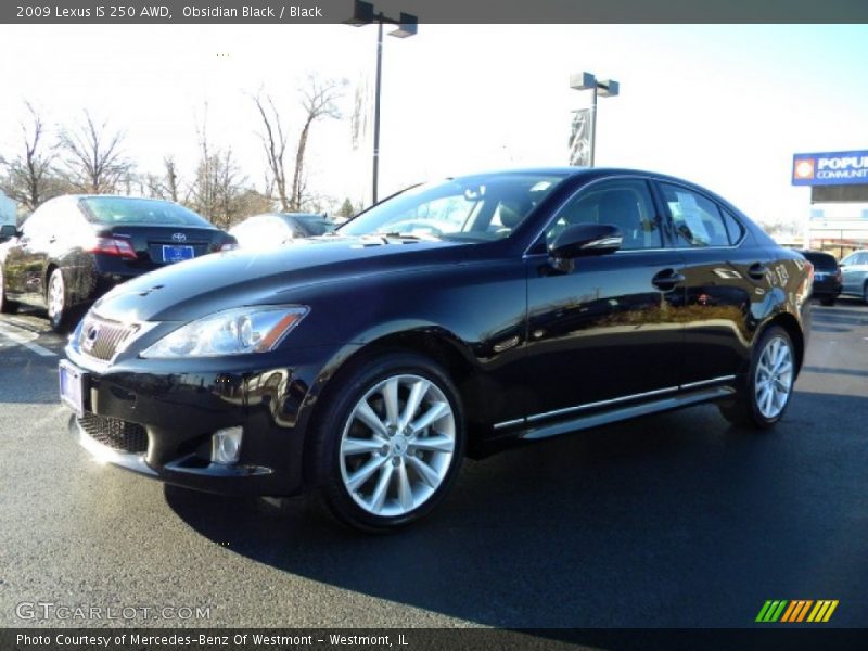Obsidian Black / Black 2009 Lexus IS 250 AWD