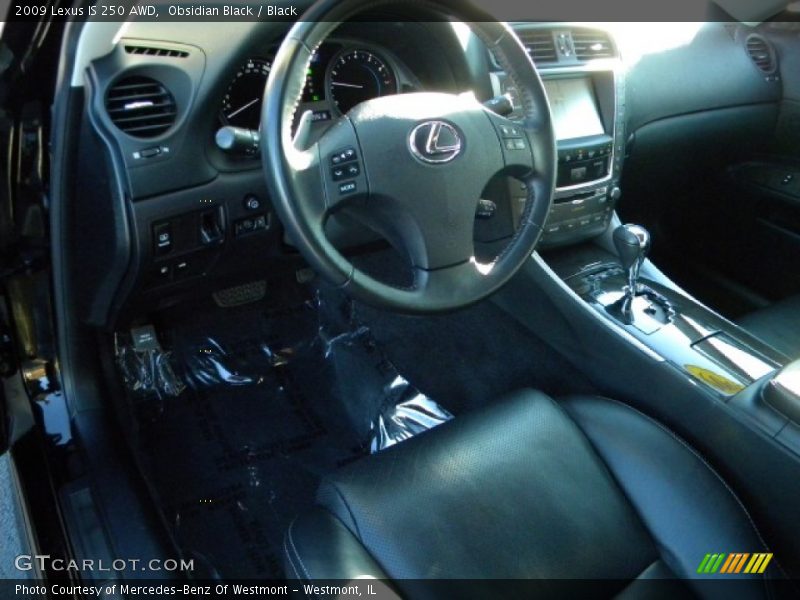 Obsidian Black / Black 2009 Lexus IS 250 AWD