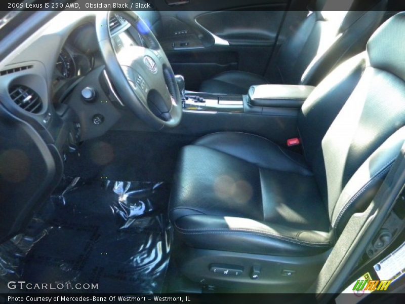 Obsidian Black / Black 2009 Lexus IS 250 AWD