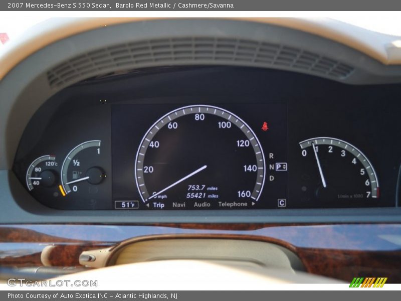  2007 S 550 Sedan 550 Sedan Gauges