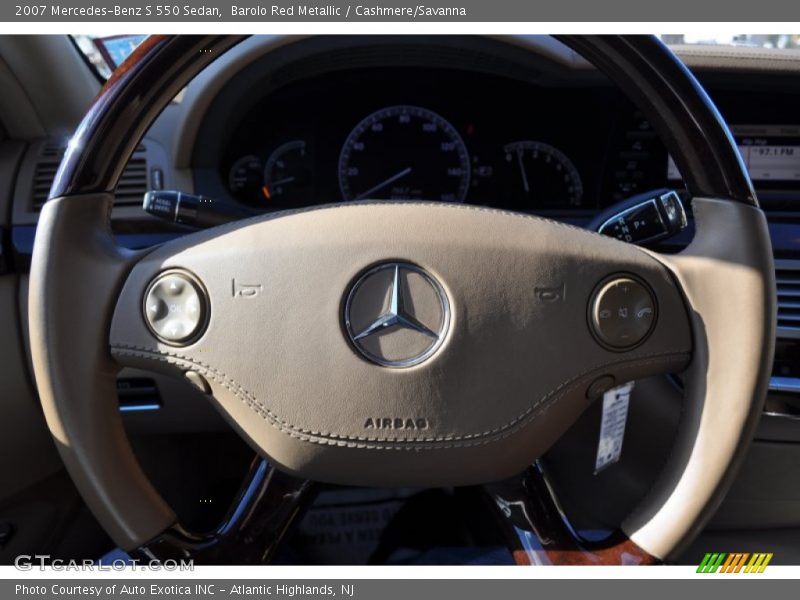 Barolo Red Metallic / Cashmere/Savanna 2007 Mercedes-Benz S 550 Sedan
