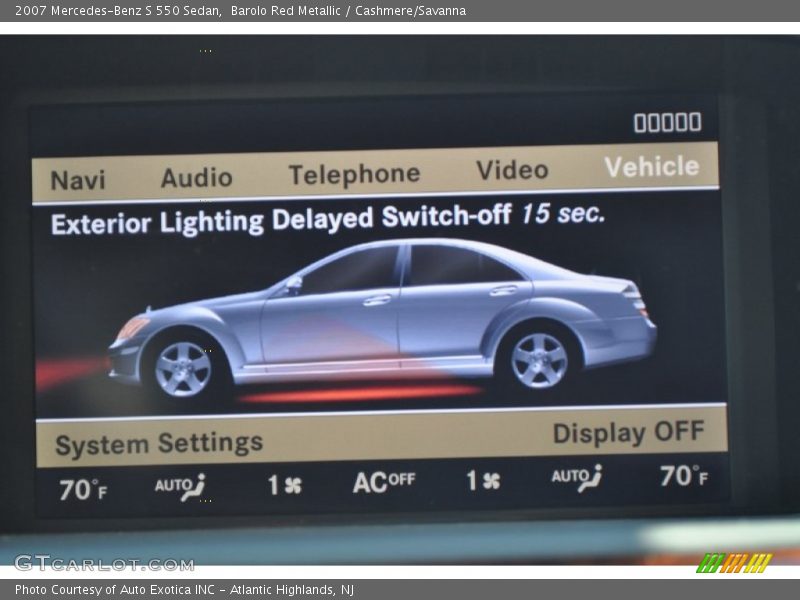Barolo Red Metallic / Cashmere/Savanna 2007 Mercedes-Benz S 550 Sedan