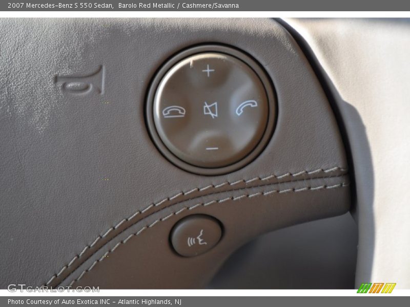 Barolo Red Metallic / Cashmere/Savanna 2007 Mercedes-Benz S 550 Sedan