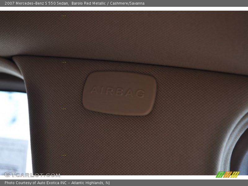 Barolo Red Metallic / Cashmere/Savanna 2007 Mercedes-Benz S 550 Sedan