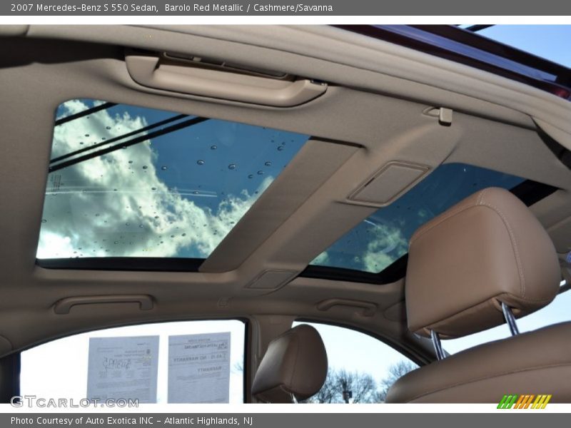 Sunroof of 2007 S 550 Sedan
