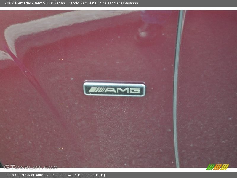 Barolo Red Metallic / Cashmere/Savanna 2007 Mercedes-Benz S 550 Sedan