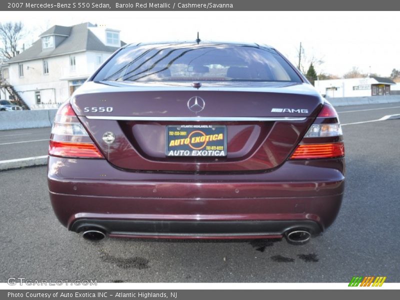 Barolo Red Metallic / Cashmere/Savanna 2007 Mercedes-Benz S 550 Sedan