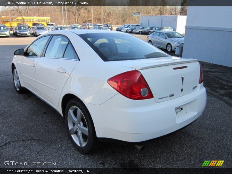 Ivory White / Ebony 2007 Pontiac G6 GTP Sedan