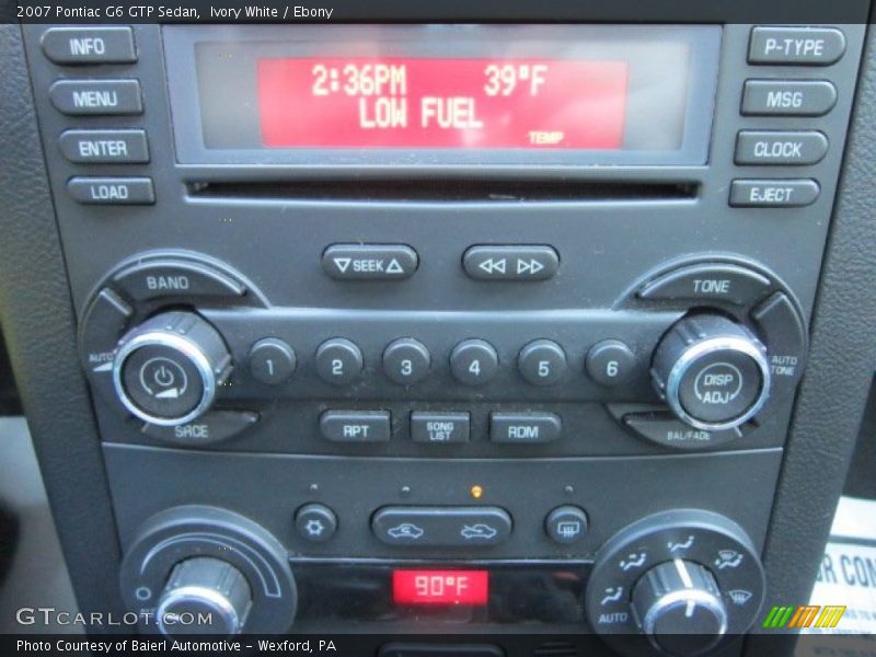 Ivory White / Ebony 2007 Pontiac G6 GTP Sedan