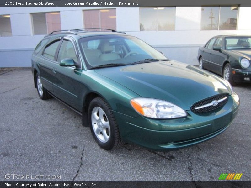 Tropic Green Metallic / Medium Parchment 2000 Ford Taurus SE Wagon