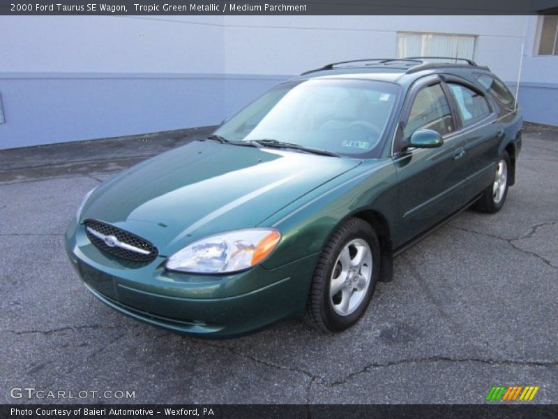 Tropic Green Metallic / Medium Parchment 2000 Ford Taurus SE Wagon