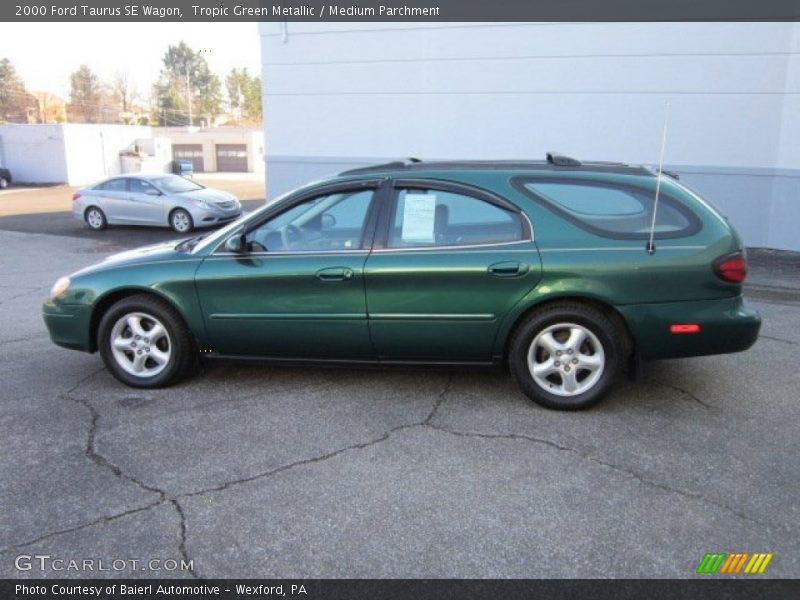 Tropic Green Metallic / Medium Parchment 2000 Ford Taurus SE Wagon