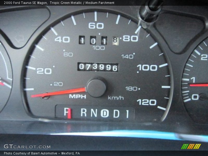 Tropic Green Metallic / Medium Parchment 2000 Ford Taurus SE Wagon