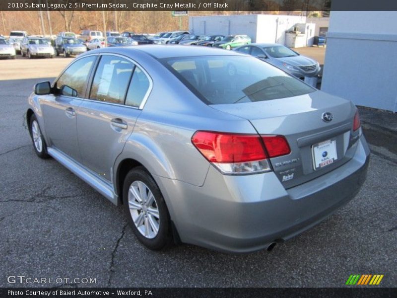 Graphite Gray Metallic / Off Black 2010 Subaru Legacy 2.5i Premium Sedan