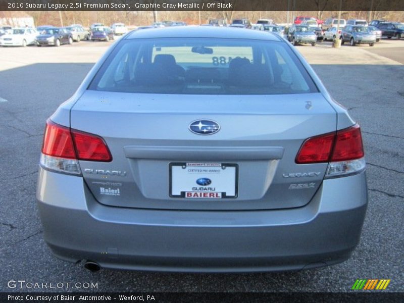 Graphite Gray Metallic / Off Black 2010 Subaru Legacy 2.5i Premium Sedan