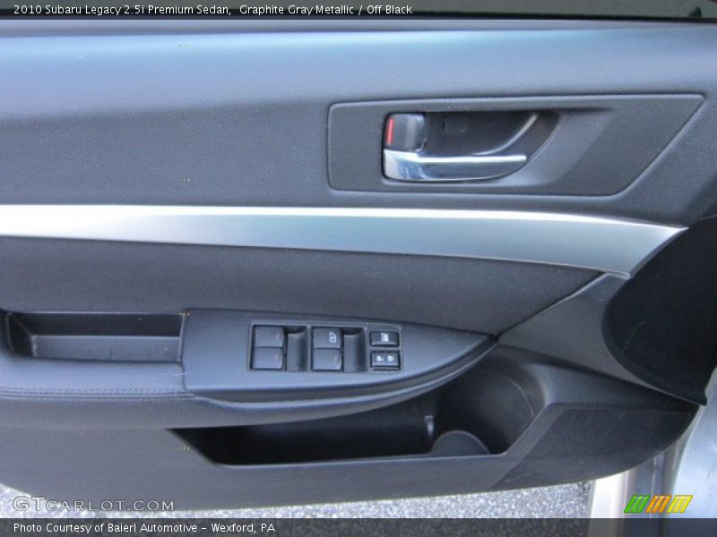 Graphite Gray Metallic / Off Black 2010 Subaru Legacy 2.5i Premium Sedan