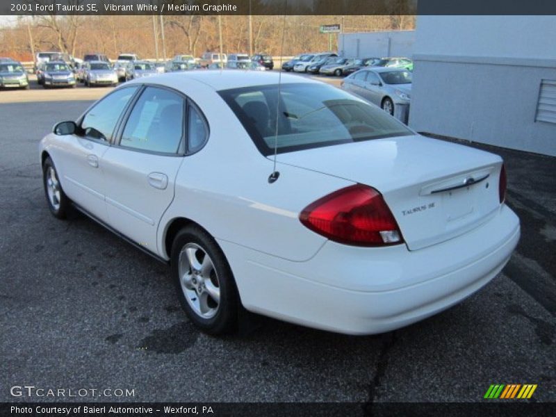 Vibrant White / Medium Graphite 2001 Ford Taurus SE
