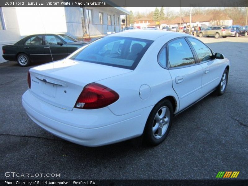 Vibrant White / Medium Graphite 2001 Ford Taurus SE