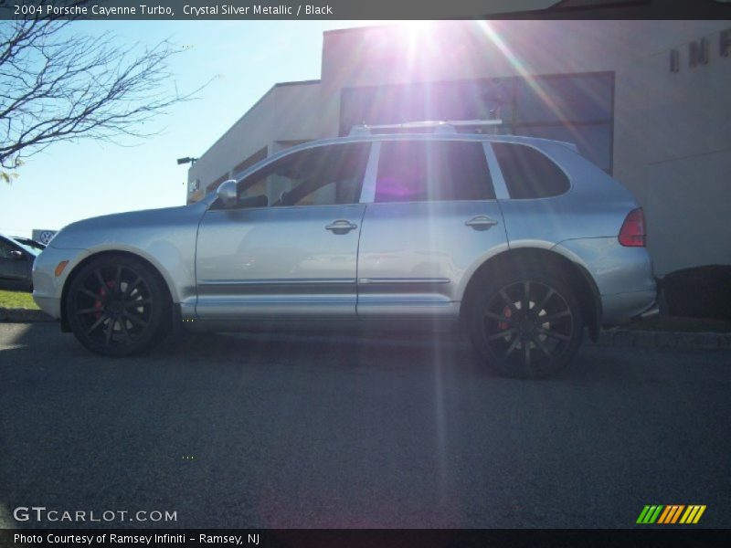 Crystal Silver Metallic / Black 2004 Porsche Cayenne Turbo