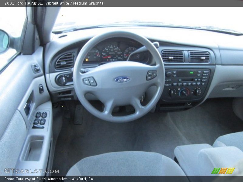 Vibrant White / Medium Graphite 2001 Ford Taurus SE