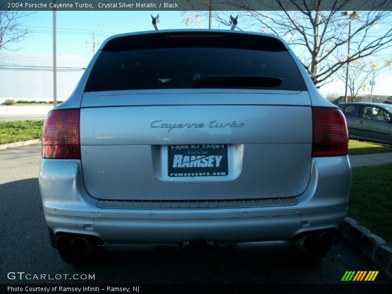 Crystal Silver Metallic / Black 2004 Porsche Cayenne Turbo