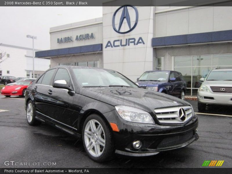 Black / Black 2008 Mercedes-Benz C 350 Sport