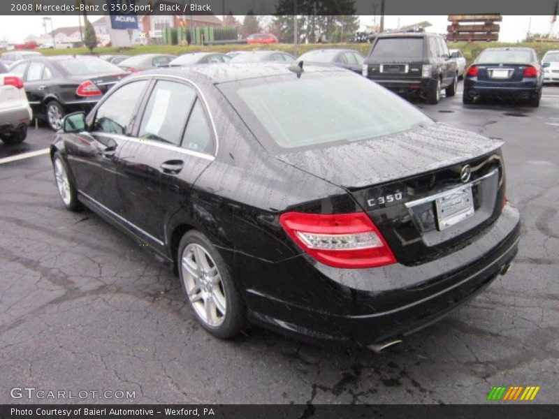 Black / Black 2008 Mercedes-Benz C 350 Sport