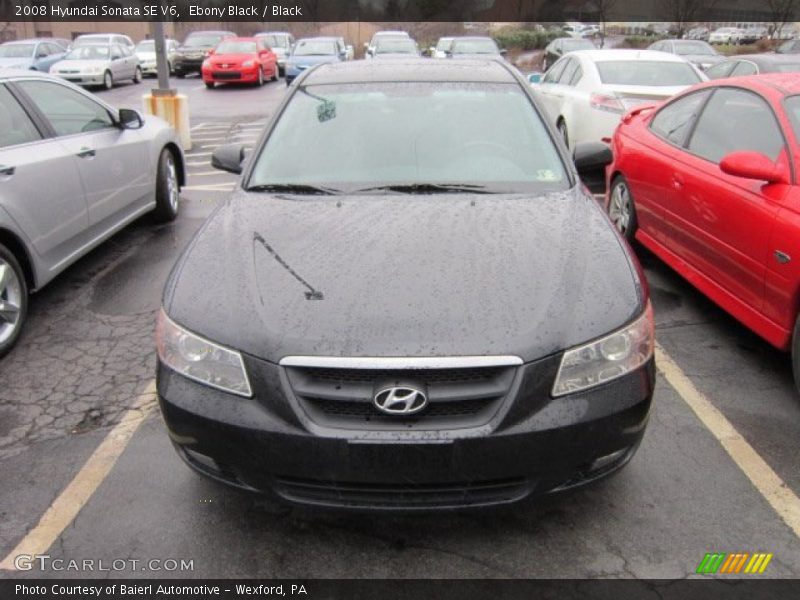 Ebony Black / Black 2008 Hyundai Sonata SE V6