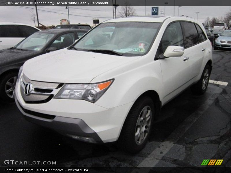 Aspen White Pearl / Parchment 2009 Acura MDX Technology