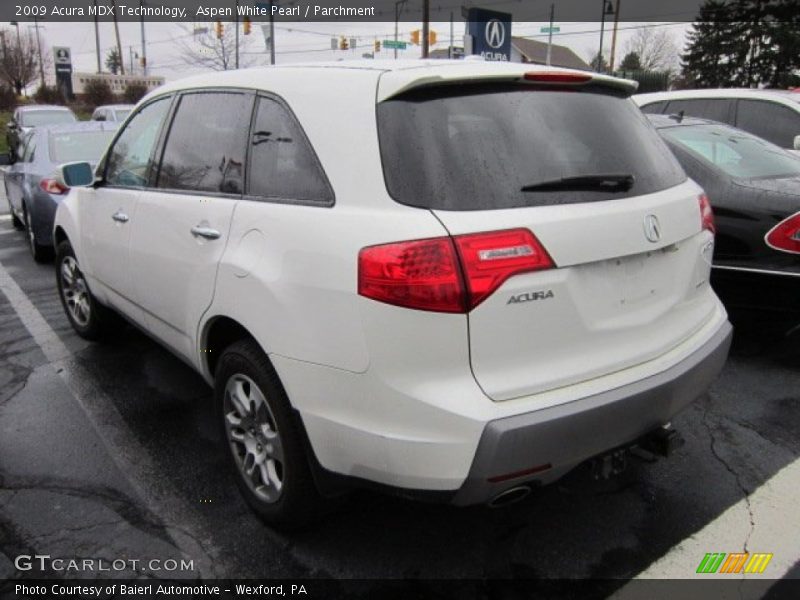 Aspen White Pearl / Parchment 2009 Acura MDX Technology