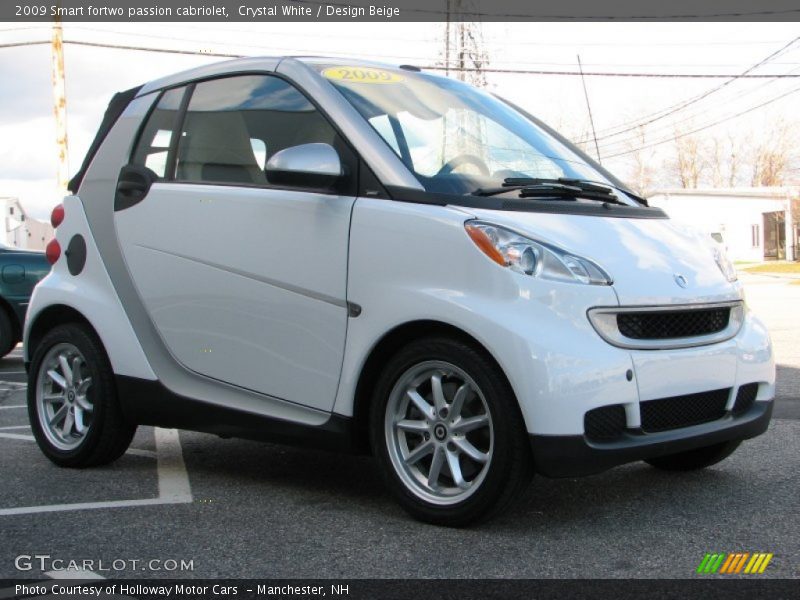 Crystal White / Design Beige 2009 Smart fortwo passion cabriolet
