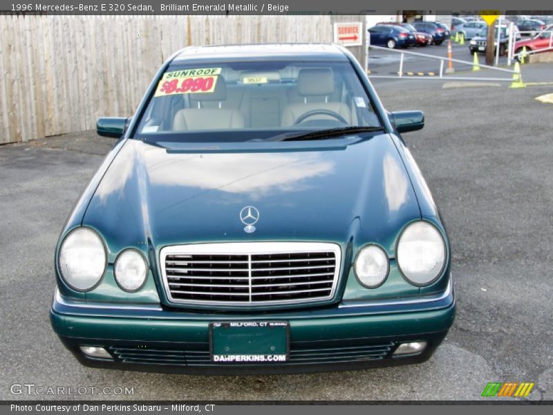Brilliant Emerald Metallic / Beige 1996 Mercedes-Benz E 320 Sedan
