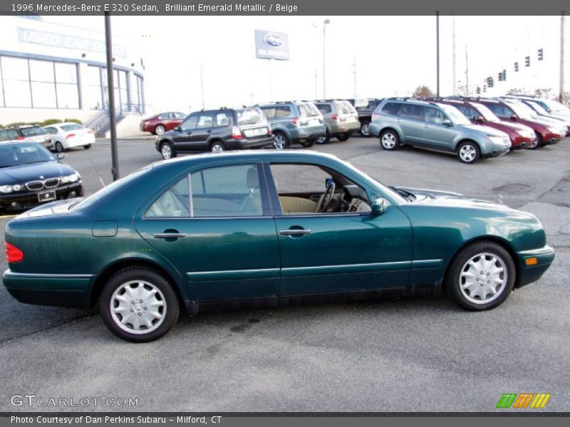 Brilliant Emerald Metallic / Beige 1996 Mercedes-Benz E 320 Sedan