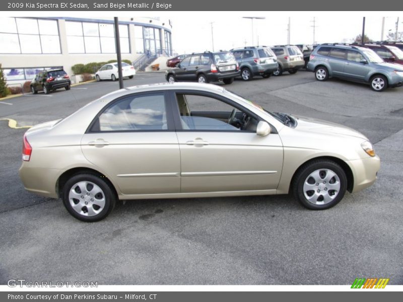 Sand Beige Metallic / Beige 2009 Kia Spectra EX Sedan