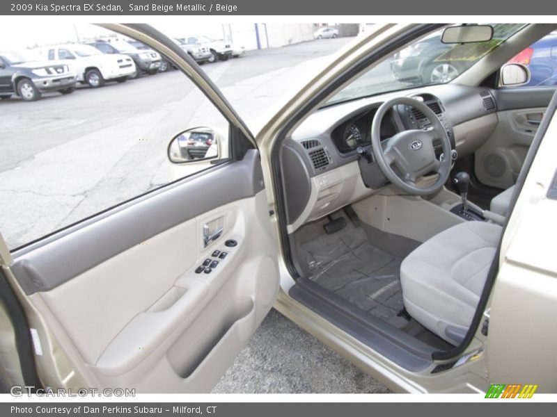 Sand Beige Metallic / Beige 2009 Kia Spectra EX Sedan