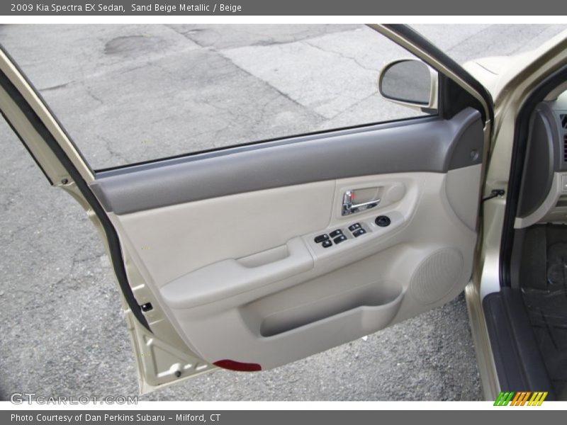 Sand Beige Metallic / Beige 2009 Kia Spectra EX Sedan