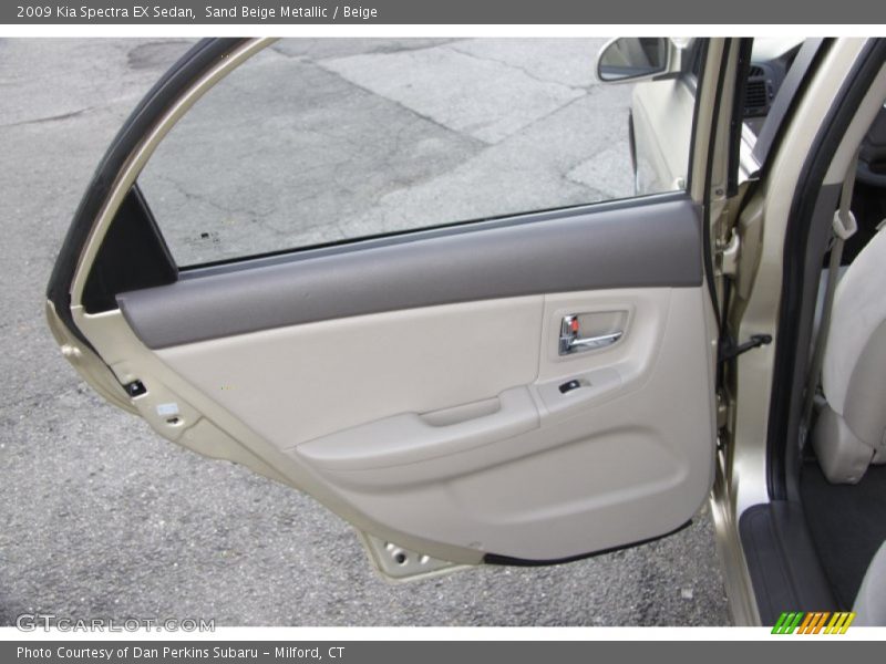 Sand Beige Metallic / Beige 2009 Kia Spectra EX Sedan