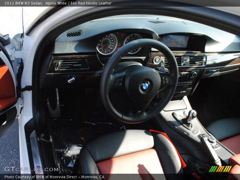 Alpine White / Fox Red Novillo Leather 2011 BMW M3 Sedan