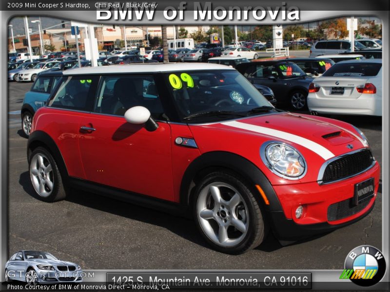 Chili Red / Black/Grey 2009 Mini Cooper S Hardtop