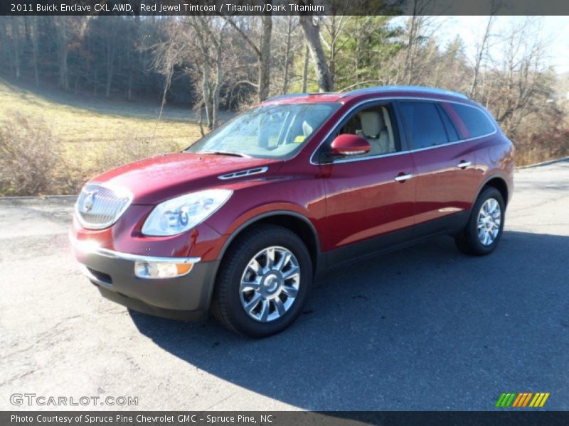 Red Jewel Tintcoat / Titanium/Dark Titanium 2011 Buick Enclave CXL AWD